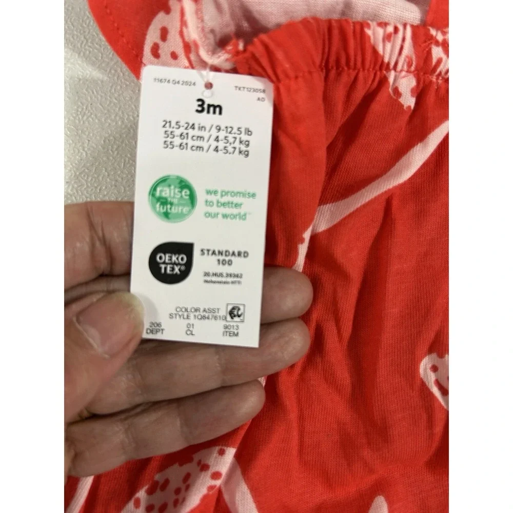 Carters Baby Girl Romper 3 Months Red Floral